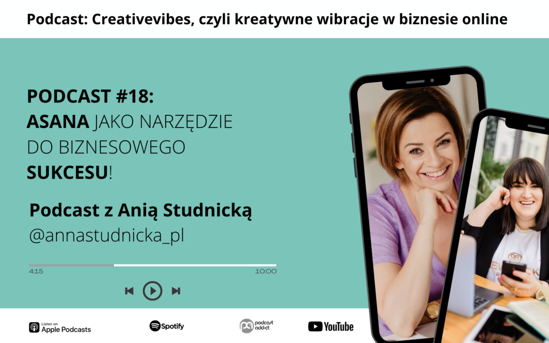 PODCAST #18: Asana jako narzędzie do biznesowego sukcesu – rozmowa z Anią Studnicką