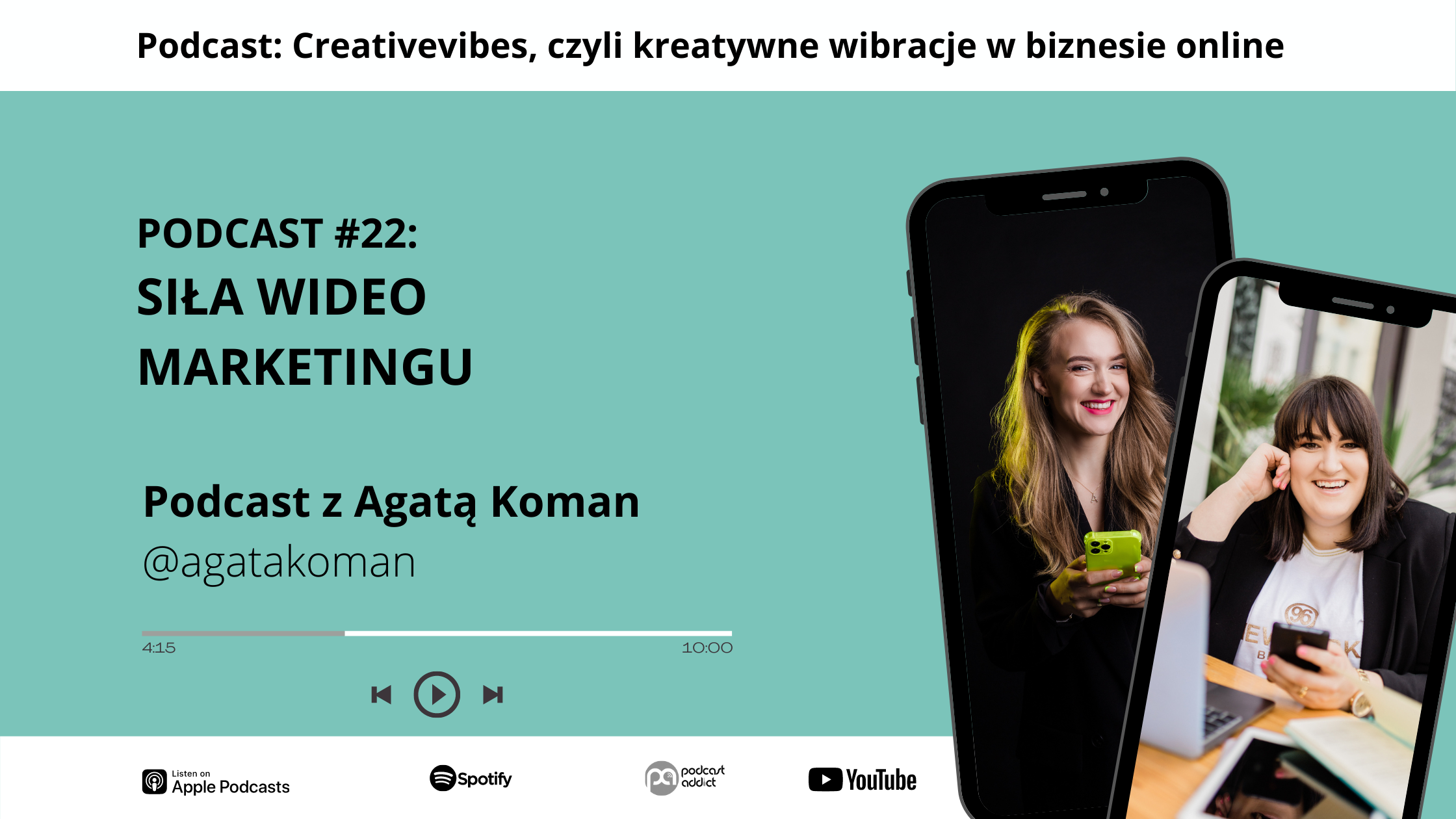 Podcast Creativevibes - Sila wideo marketingu - Agata Koman