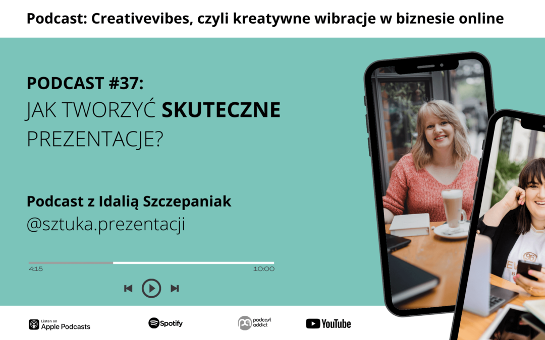 PODCAST #37 – Jak tworzyć skuteczne prezentacje? Rozmowa z Idalią Szczepaniak.